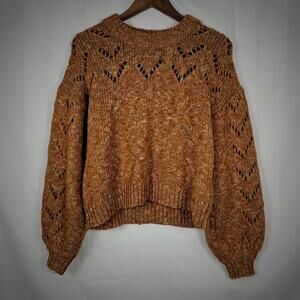 MADEWELL Pointelle Bubble sleeve Women's Sweater.